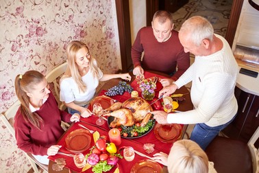 Masă în familie de Thanksgiving Day