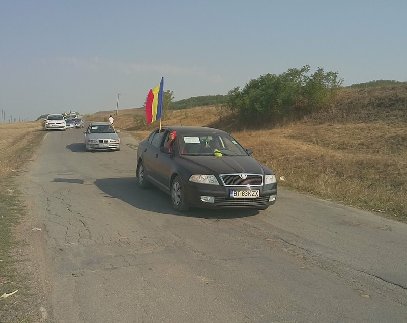 Au protestat față de starea proastă a DJ 296 GALERIE FOTO