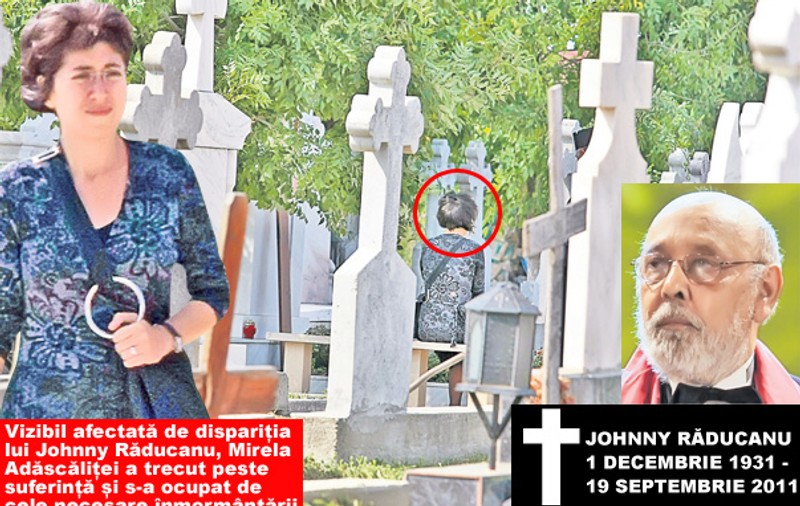 Mirela s-a recules distrusă la mormântul lui Johnny Răducanu