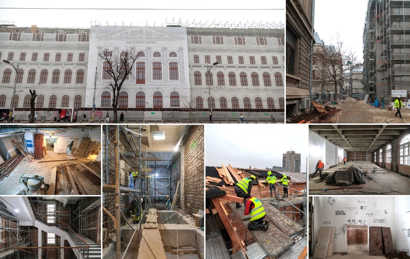REPORTAJ. Libertatea a intrat pe șantierul Palatului Universității din București. „În curtea interioară s-au făcut descoperiri arheologice”. Cât timp vor dura lucrările de restaurare 