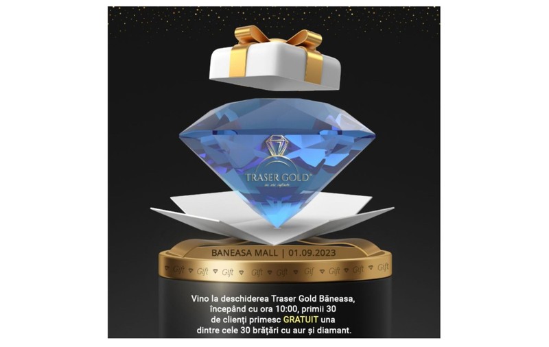 Traser Gold sărbătorește 21 de ani de excelență în domeniul bijuteriei prin inaugurarea unui nou magazin în Mall Băneasa