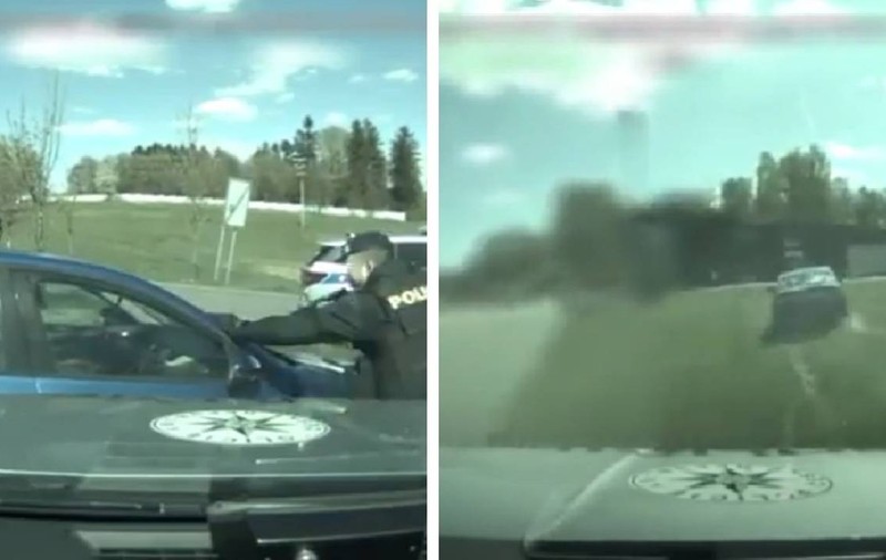 Un șofer drogat și cu mâna în ghips a fugit de poliție și a fost prins când s-a blocat în câmp, în Cehia | VIDEO