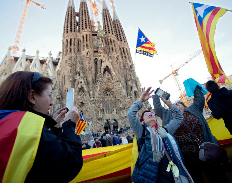 FOTO/ 750.000 de oameni au participat la un miting în Barcelona pentru eliberarea liderilor separatiști încarcerați