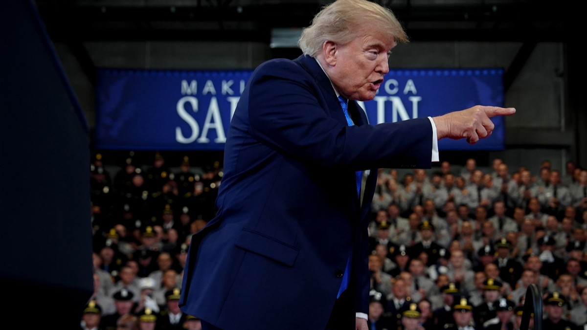 Donald Trump ține un discurs la un eveniment MAGA în New York Foto: Profimedia