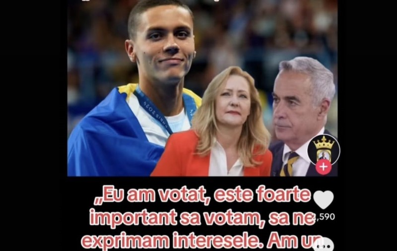 David Popovici, ținta unui fake news: Cum a ajuns pe TikTok „să voteze Călin Georgescu”. Declarația inventată a marelui campion, virală pe net