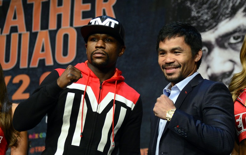 Manny Pacquiao și Floyd Mayweather s-au privit în ochi. Filipinezul a avut o reacție neașteptată / GALERIE FOTO&VIDEO