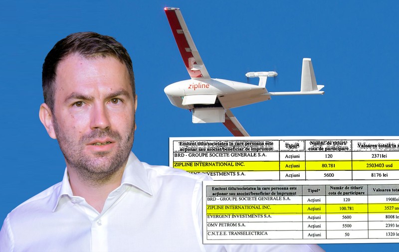 Cătălin Drulă a încasat anul trecut peste 500.000 de euro pe acțiuni la compania de drone la care a lucrat. A ajuns milionar în euro din investiții