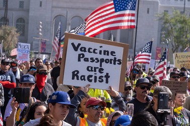 Protest față de vaccin. Foto: Profimedia