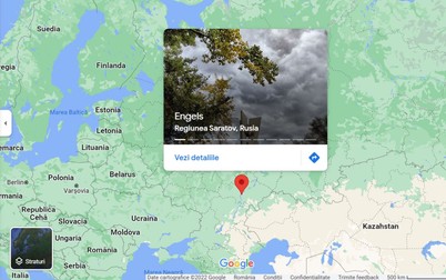 Orașul rus Engels se află la sute de kilometri de granița cu Ucraina | Foto: Google Maps
