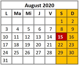 Zile libere august 2020. În august 2020 este o zi liberă de la stat