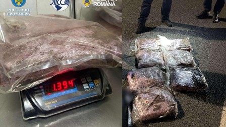 7 kilograme de canabis, in pungi vidate, găsite în bagajul unui tânăr de 21 de ani