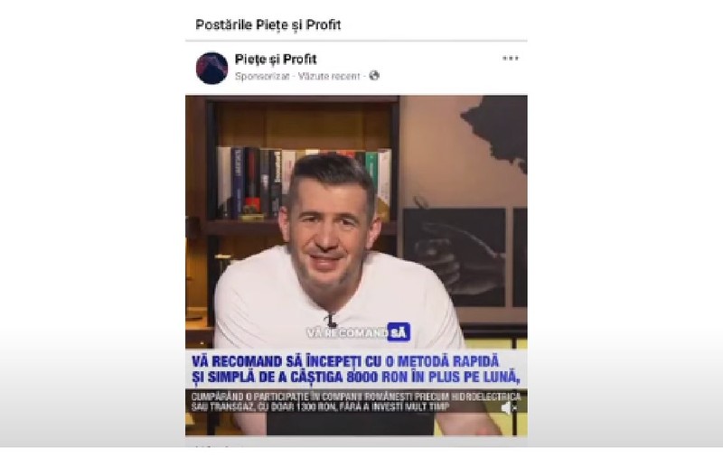 Imaginea lui Dragoș Pătraru, folosită într-o campanie pe Facebook, pentru o fraudă în numele Hidroelectrica: „Am făcut reclamație” | VIDEO