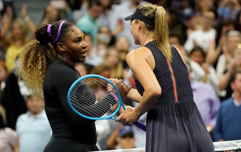 Serena Williams a învins-o clar pe Maria Şarapova în primul tur la US Open