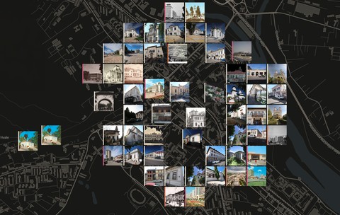 Harta interactivă a clădirilor patrimoniu din Pitești. Sursa foto: Denis Grigorescu