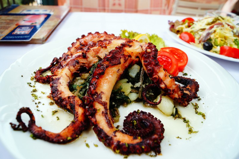 Caracatiță la grill