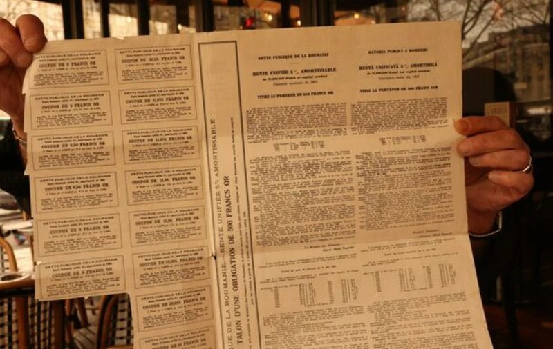 Un francez cere României 115 milioane de euro pentru un titlu de stat din 1929. Cu cât l-a cumpărat?