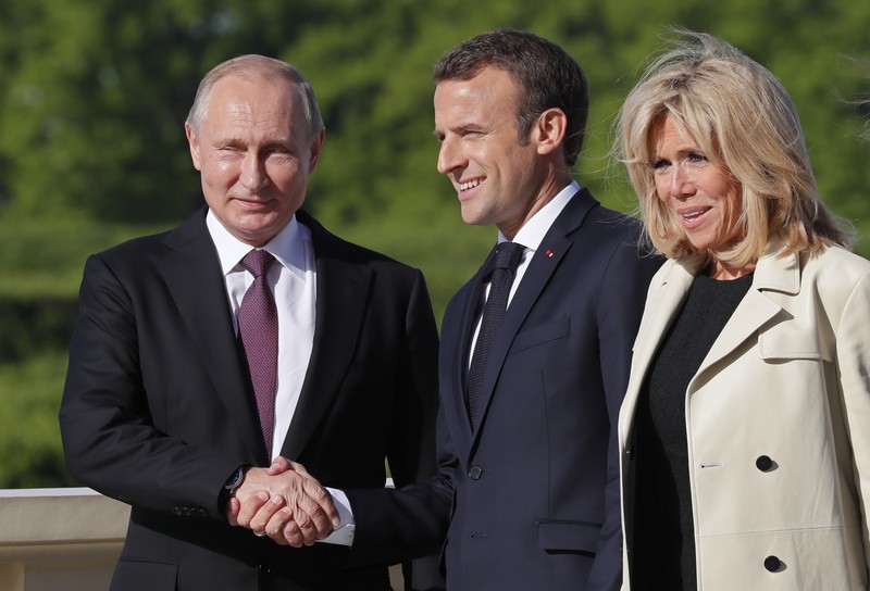 Emmanuel Macron în vizită în Rusia