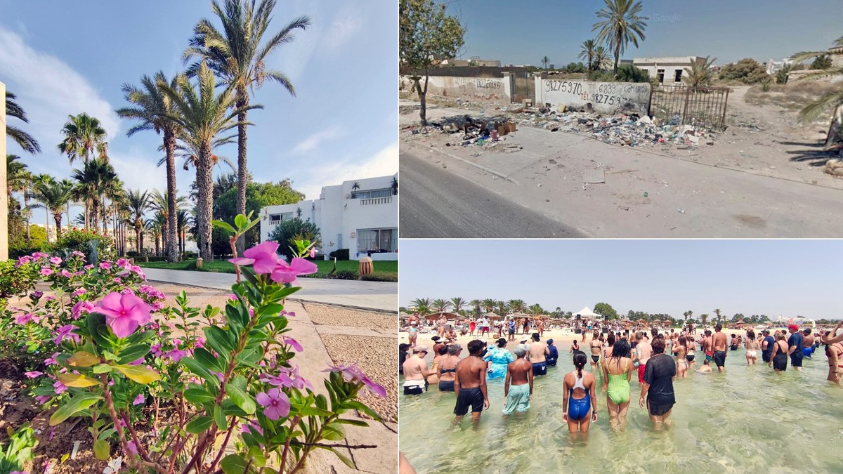 Un colaj cu turisti in Tunisia