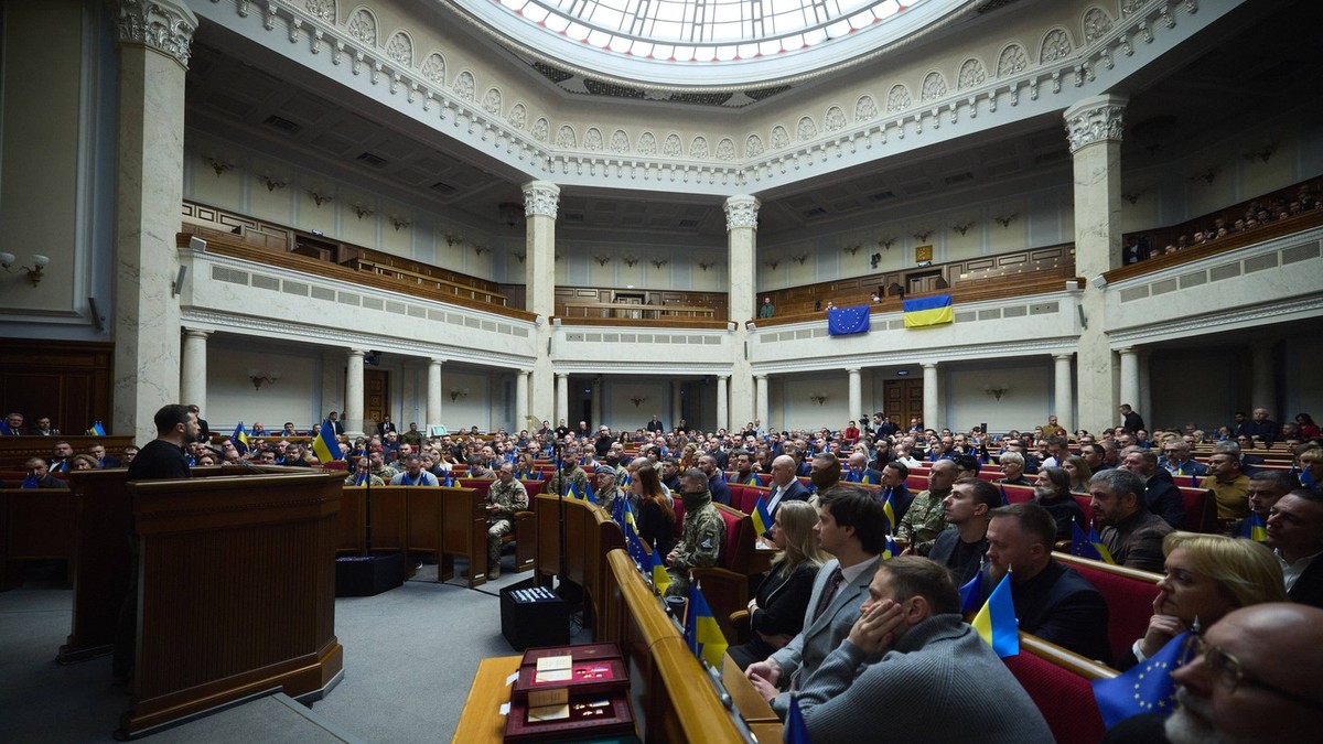 Volodimir Zelenski în Rada Supremă a Ucrainei Foto: Profimedia