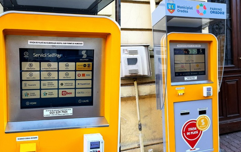Primul parcometru inteligent este testat la Oradea: locuitorii pot achita inclusiv facturi și taxe locale