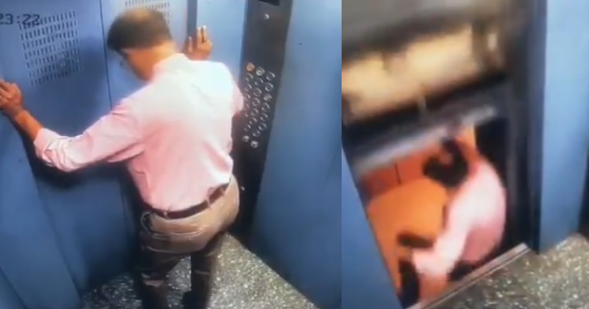 Un bărbat a fost la un pas să fie strivit de un lift defect