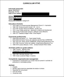 CV Petre Mărgărit