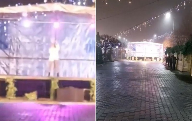 Concert fără spectatori la Târgul de Crăciun din Calafat