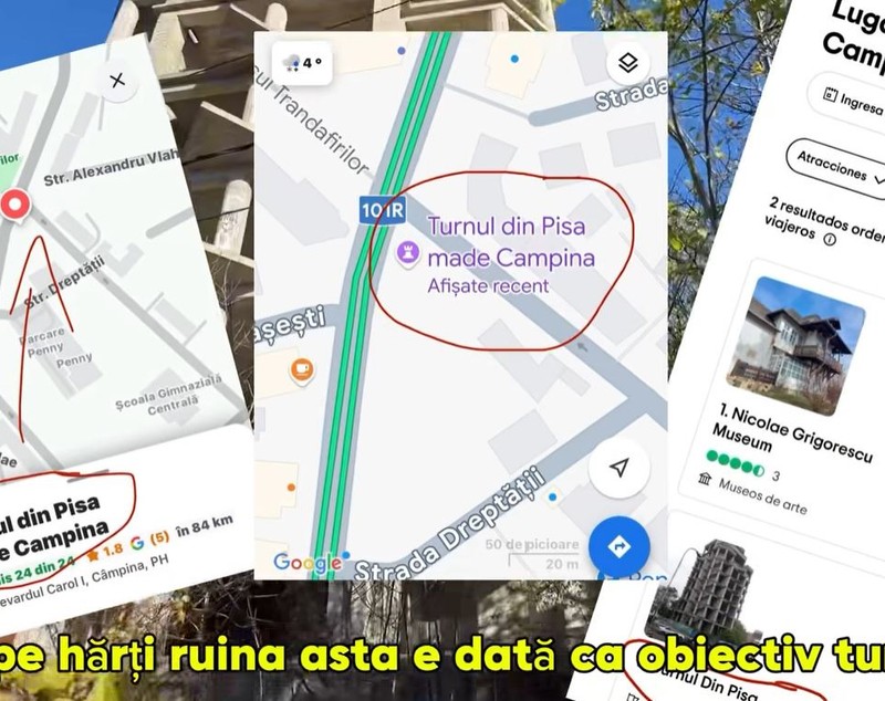 Dan Negru a mers să vadă „Turnul din Pisa made în Câmpina”. Ce a descoperit când a ajuns la locație: „Fraierii nu dispar, doar se transformă”