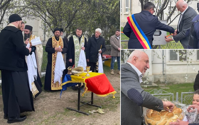 Contor de gaz inaugurat cu sobor de preoți, cu pâine și sare și cu panglică tăiată. Liderul PNL Botoșani: „Astăzi s-a scris #ISTORIE”