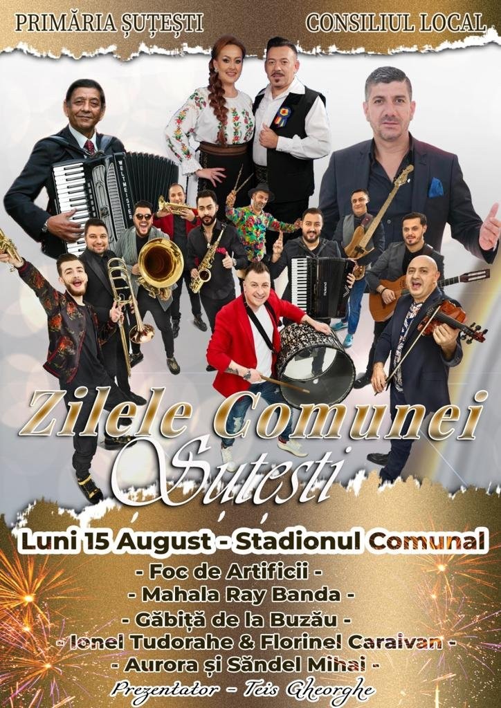 Afișul de promovare pentru Zilele Comunei Șuțești