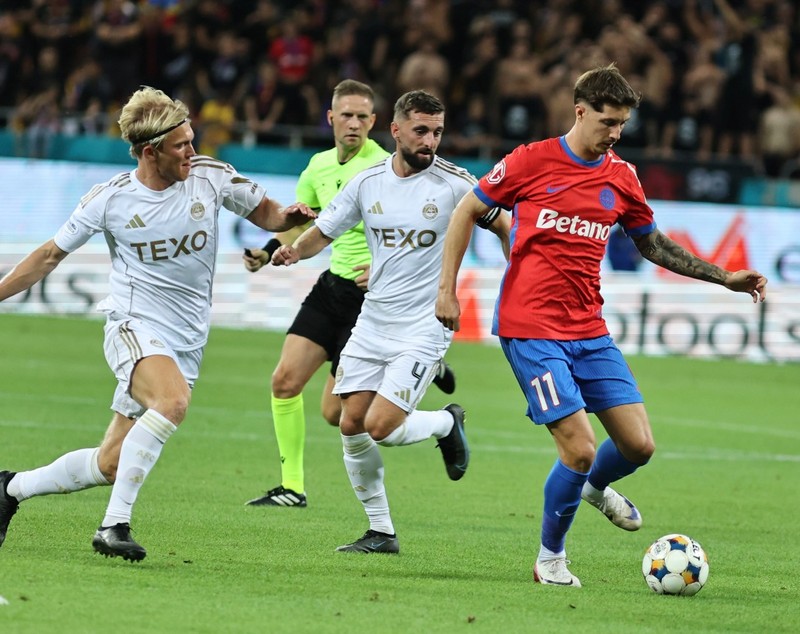 FCSB s-a calificat în grupa Europa League după ce a eliminat-o pe Aberdeen. Scoțienii au jucat în inferioritate în repriza secundă