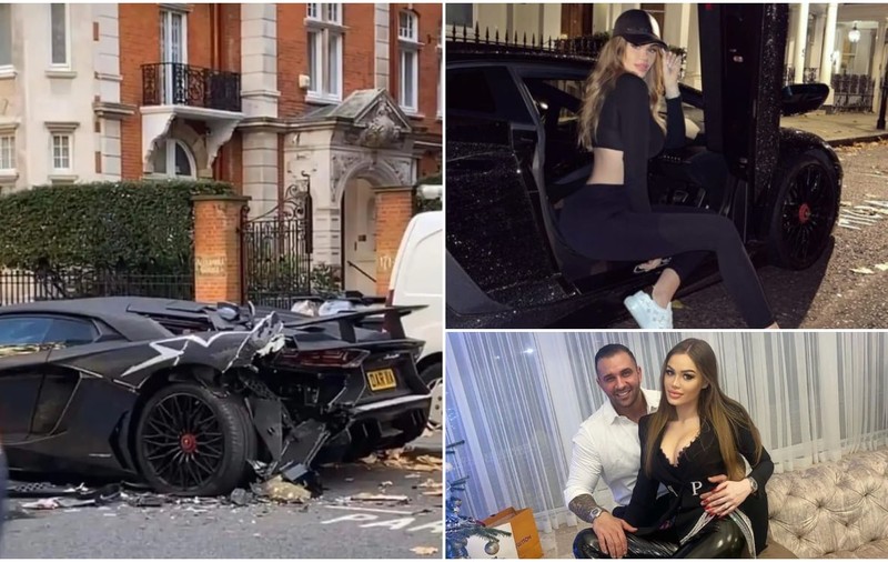 Daria, fosta iubită a lui Alex Bodi, și-a găsit lovit Lamborghiniul acoperit cu două milioane de cristale Swarovski