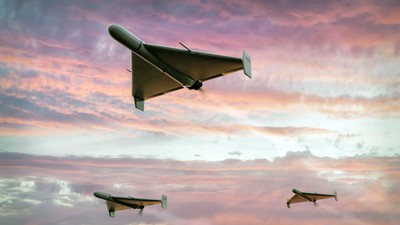 Drone kamikaz Shahed-136 (Geran-2) - 3d rendering