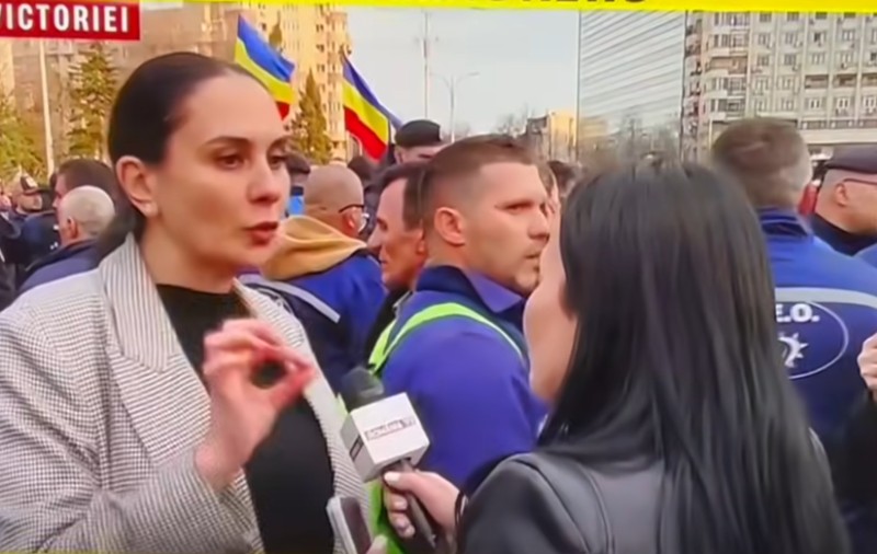 Scandal la protestul minerilor: Alexandra Păcuraru, fiica patronului Realitatea Plus, luată la rost în direct de România TV: „Dar de ce nu vă plătiți datoriile către stat?”