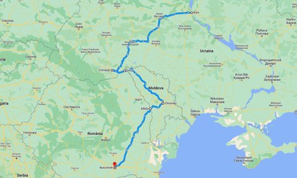 Traseul parcurs din Kiev până la București de fotbaliștii brazilieni