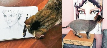 În casa Simonei, şi pisicile sunt pasionate de artă... Are 3 pufoşenii despre care spune că se bucură sincer când ea se întoarce seara acasă