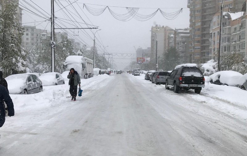 Iarna grea în Chișinău, Republica Moldova