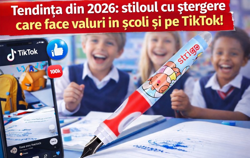 Tendința din 2026: stiloul cu ștergere care face valuri în școli și pe TikTok!