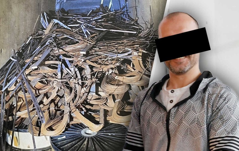 Un român a furat 8 tone de materiale dintr-un depozit cu o dubă de 3,5 tone și s-au spart cauciucurile. Poliția l-a prins când făcea pana