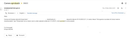 E-mailul trimis de Ministerul Economiei nu conține pașii de urmat
