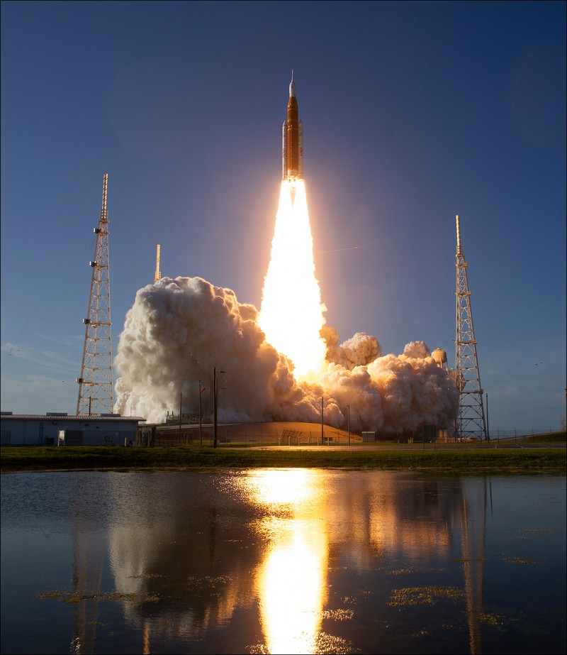 Artemis 2 a fost lansată într-o misiune istorică în jurul Lunii. Foto: NASA