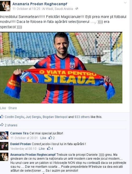 Anamaria Prodan l-a criticat dur pe Victor Piţurcă. foto: Facebook.com