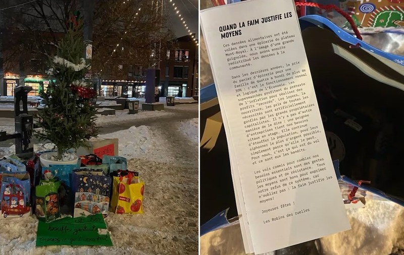 Hoți costumați în Robin Hood au jefuit un magazin și au donat alimentele, în Montreal