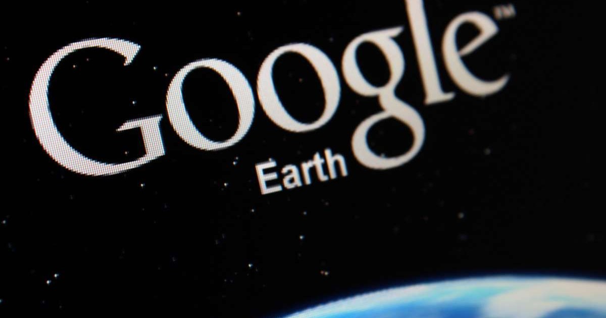 Logo-ul și pagina de pornire a Google Earth.