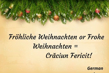 Crăciun Fericit în germană