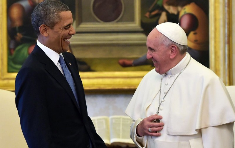 Papa Francisc şi Barack Obama s-au întâlnit pentru prima oară | FOTO 