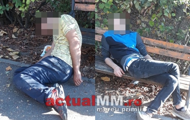 Imagini șocante cu doi tineri drogați pe străzile din Baia Mare. Drogul ”zombie” face ravagii în oraș