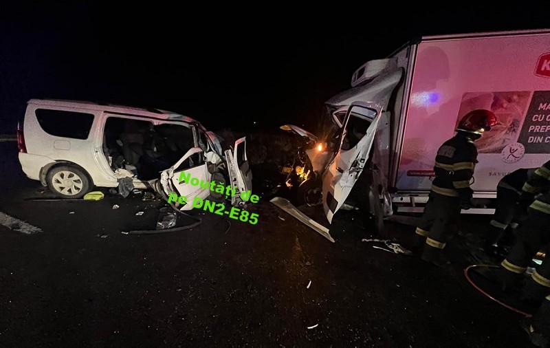 Trei morți și cinci răniți, într-un accident pe DN 2, la Sascut, în județul Bacău