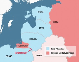 Coridorul Suwalki, un punct vulnerabil al NATO. FOTO: Baltic Times