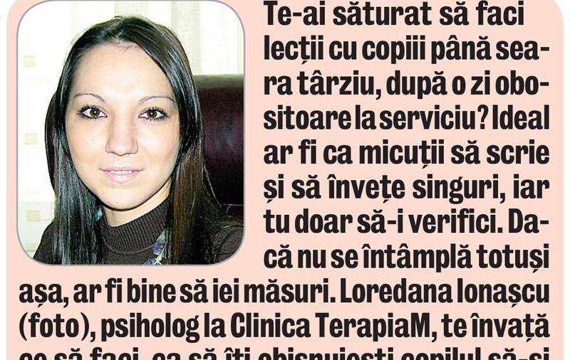 Obişnuieşte-l să-şi facă singur temele